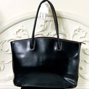 Lodis  Black Audrey Ivana Leather Work Tote.